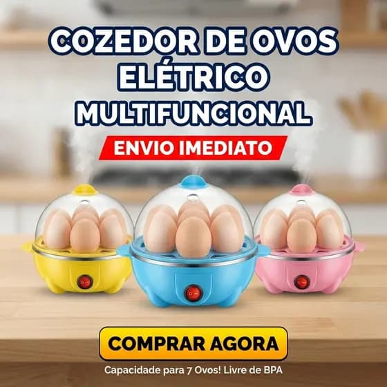 Cozedor de Ovos Elétrico Portátil Cozinha à Vapor 110V Cor Aleatória