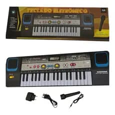 Teclado Eletrônico Infantil C/ Microfone 37 Teclas Brinquedo