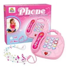 Telefone Educativo Menina Infantil Musical Luz Brinquedo