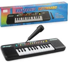 Teclado Eletrônico Infantil 32 Teclas C/ Microfone Brinquedo