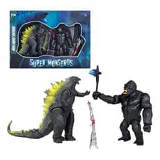 Bonecos Godzilla Vs King Kong Articulados Com Acessórios