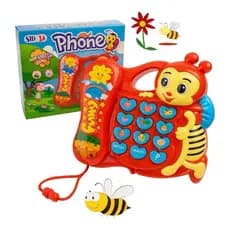 Telefone Infantil Abelhinha Musical e Educativo C/ Luz E Som