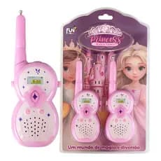 Walkie Talkie Princesa Infantil Com Luz E Som 2 Unidades