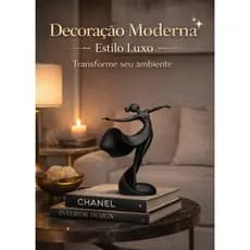 Estátua Decorativa Moderna Bailarina Decoração Luxo