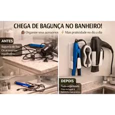 Suporte Organizador para Chapinha e Secador | Porta Acessórios de Cabelo | Mais Organização e Praticidade