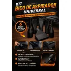 Kit Bico de Aspirador Universal – Limpeza Completa para Carro, Sofá e Cantos Difíceis