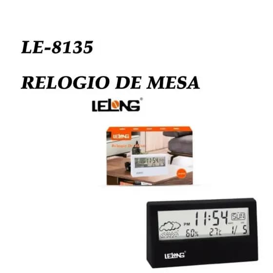 RELOGIO DE MESA-Lelong LE-8135 Relógio De Mesa Despertador Digital Portátil
