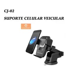 SUPORTE CELULAR VEICULAR-H'maston CJ-02 Saída Grampo Ajustável 360°