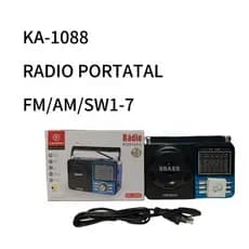 Rádio Portátil--KAPBOM KA-1088FM/AM/SW1-7