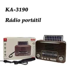 Rádio Portátil-Kapbom KA-3190 FM/USB/TF