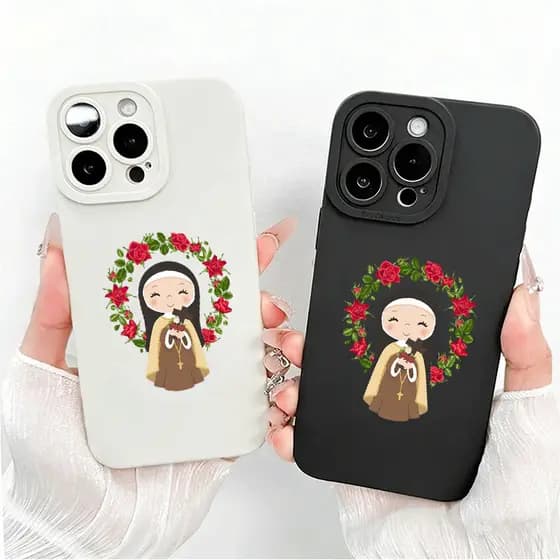 Capinha Capa Para IPhone 7 8 X Xs XR 11 12 13 14 15 16 17 Ar Plus Pro Max Normal Santa Teresinha De Cas