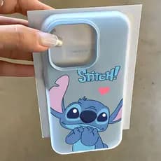 Stitch do Coração Capinha Jelly 2 Em 1 Capa Silicone Para IPhone 13 11 12 14 15 16 17 16e Normal Pro Max Ar Macaron Caso