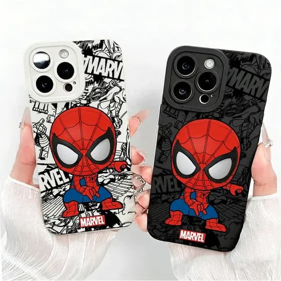 Homem-Aranha Capinha Capa Para IPhone 7 8 X Xs XR 11 12 13 14 15 16 17 Air Plus Pro Max Normal Caso