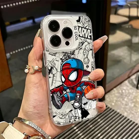 Waterproof Shockproof Capinha Para IPhone 17 16 15 14 13 12 11 Xr Xs Pro Pro Max PLUS AIR  Homem-Aranha Do Basquete Capa