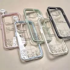 Capa De Celular Transparente Como Cristal Para IPhone 17 13 11 12 14 15 16 Air Pro Max Normal Cruz Bíblica Caso