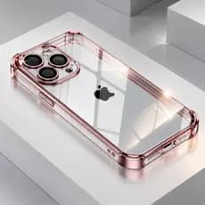 Capinha TMaterial De Alta Clear Para IPhone 17 PRO MAX 16 15 14 13 12 11 Pro Max Plus Enviar Etiqueta Metálica Capa