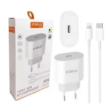 Carregador Turbo 30W Lightning para iPhone Compatível com iPhone 14, 13, 12, 11, XR, X, 8, 7, 6 e SE Carga Rápida