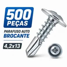 Parafuso Auto Brocante 4,2x13 Flangeado Philips Para Chapa Metal Galvanizado Kit 100 200 500 Peças