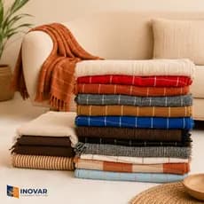 Manta Para Sofá Xadrez Cama Quenn King 100% Algodão Premium Luxo Decorativa Casal Solteiro