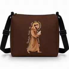 BOLSA MALA DE OMBRO RELIGIOSA CATÓLICA SÃO FRANCISCO DE ASSIS CASUAL MASCULINA FEMININA