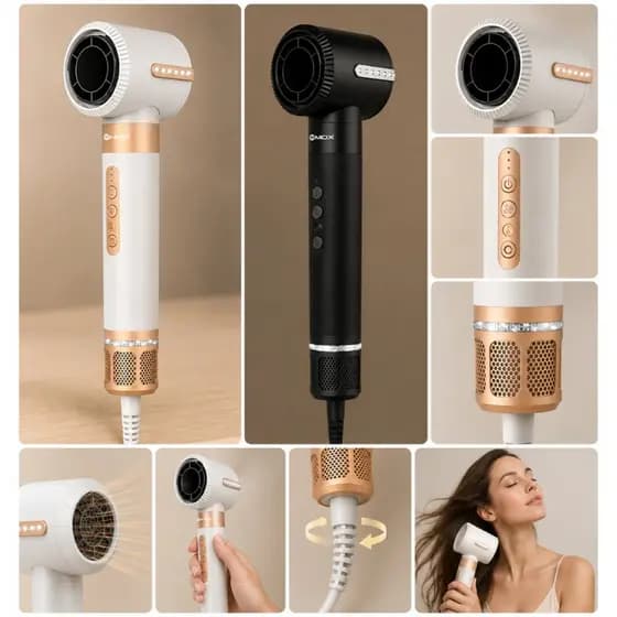 Secador Escova Mox MO-PH71 7 em 1 37W Bivolt Modelador Multifuncional