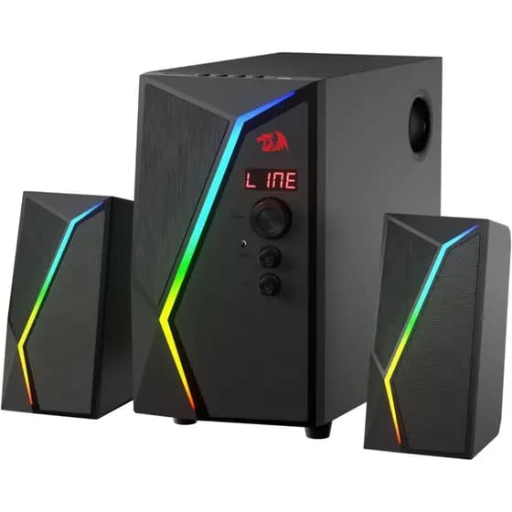 Caixa de Som Gamer Redragon GS520 Anvil Pro RGB USB P2 3,5mm Preto
