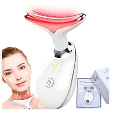 Massageador Recarregável de 7 Modos para Rosto e Pescoço - Alimentado por USB, Design Ergonômico