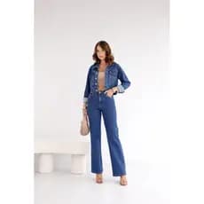 Calça Jeans Feminina Wide Leg com Tecido Premium 100% Algodão
