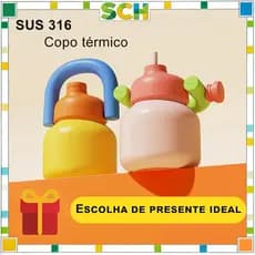 Garrafa Térmica 1000ml Aço 316, boca larga, cores dopamina, fácil limpeza e uso como kettlebell