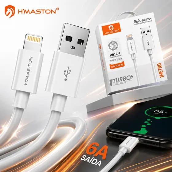 Cabo USB-C para Lightning H'Maston HB16-3 Carregamento Rápido Transferência de Dados Cabo Tipo C para iPhone
