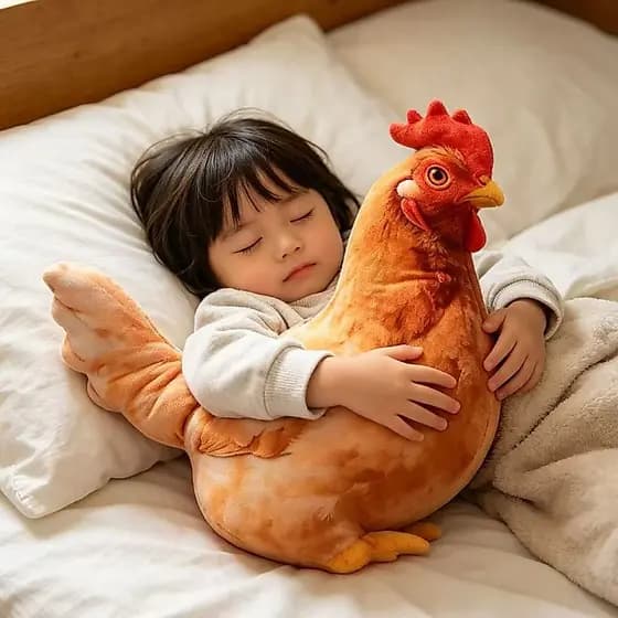 [Venda quente] Criativo bonito imitação de boneca de galinha travesseiro de dormir travesseiro de cochilo presente engra