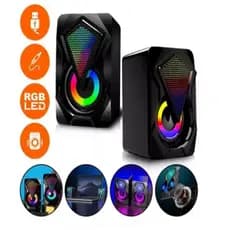 Caixa Caixinha Som Para Pc Gamer Potente Rgb Portatil Usb