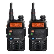 Kit 2 Rádio Ht Dual Band Uhf E Vhf Baofeng Uv5r Rádio