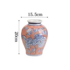 [Estilo mais vendido] Novo vaso de cerâmica chinês azul branco arranjo sala de chá Retro decoração chinesa arte entrada