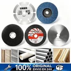 Conjunto Disco de Corte 75mm para Esmerilhadeira Angular Uso em Metal Madeira e Plástico