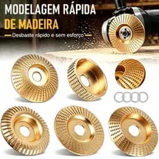 Disco de Desbaste de Madeira 100mm para Esmerilhadeira moedor de madeira 16mm e 22mm Diâmetro interno