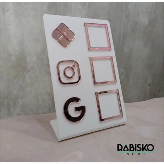Placa 3 em 1 em Acrílico 2mm – Pix, Instagram e Google