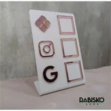Placa 3 em 1 em Acrílico 2mm – Pix, Instagram e Google