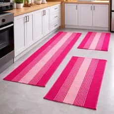 Kit Tapete 3 Peças Passadeira Cozinha Completa Simples Decorativa