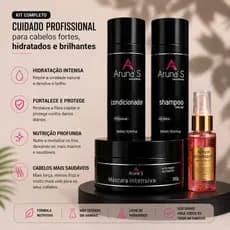 Kit Completo com 4 Produtos Nutrição Capilar  Máscara 300ml+ Shampoo 300ml+ Condicionador 300ml+Óleo Reparador 30ml