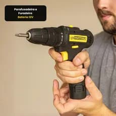 Parafusadeira e Furadeira Bateria 12V Bivolt + Maleta Kit Promoção kit parafusadeira ferramentas