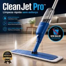 Mop Spray CleanJet Pro com Reservatório 2 em 1 Limpeza Rápida Sem Balde para diversos Pisos