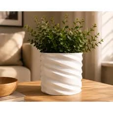 Vaso Decorativo Espiral Geométrico Cachepot Moderno Decorativo Minimalista sala quarto banheiro