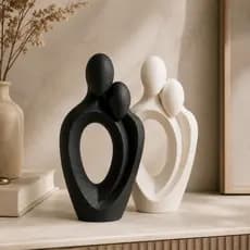 Decoração Escultura Decorativa Casal Minimalista Enfeite Decorativo Sala Quarto Escritório Moderno