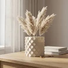 Vaso Cachepot Decoração Geométrico Minimalista Premium Sala Quarto Escritório Casa Luxo Moderno