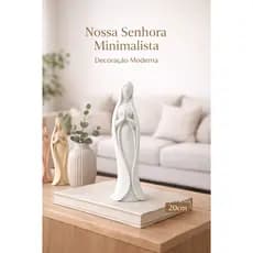 Imagem Nossa Senhora Aparecida 20cm Decorativa Minimalista Estátua Moderna para Sala