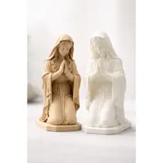 Artigos Religiosos Catolicos santaMaria Rezando 13cm Escultura Minimalista Decoração Religiosa