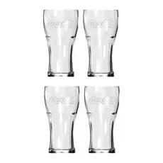 Jogo De Copos Contour Coca Cola Nadir Copo 470ml - 4 Unid Cor:Transparente
