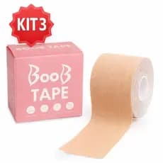 Sutiã Rolo Adesivo Levanta Peito Seio Fita Boob Tape Invisível-Bob Tape Levanta Seios-5 Metro-Nude Sutiã Rolo Ades