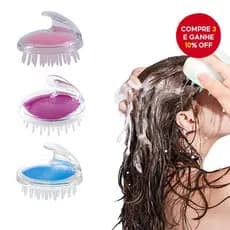 Escova De Silicone Macio Para Massageador Capilar Limpa E Remove Caspa-Alivia Coceira